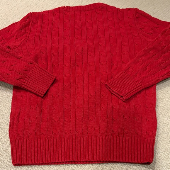 Polo by Ralph Lauren Boy’s Vibrant Red Crewneck Sweater - Picture 4 of 4